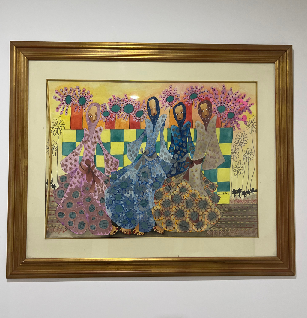 « DANSE AUX TOURNESOLS »DJAHIDA HOUADEF 76x56cm
