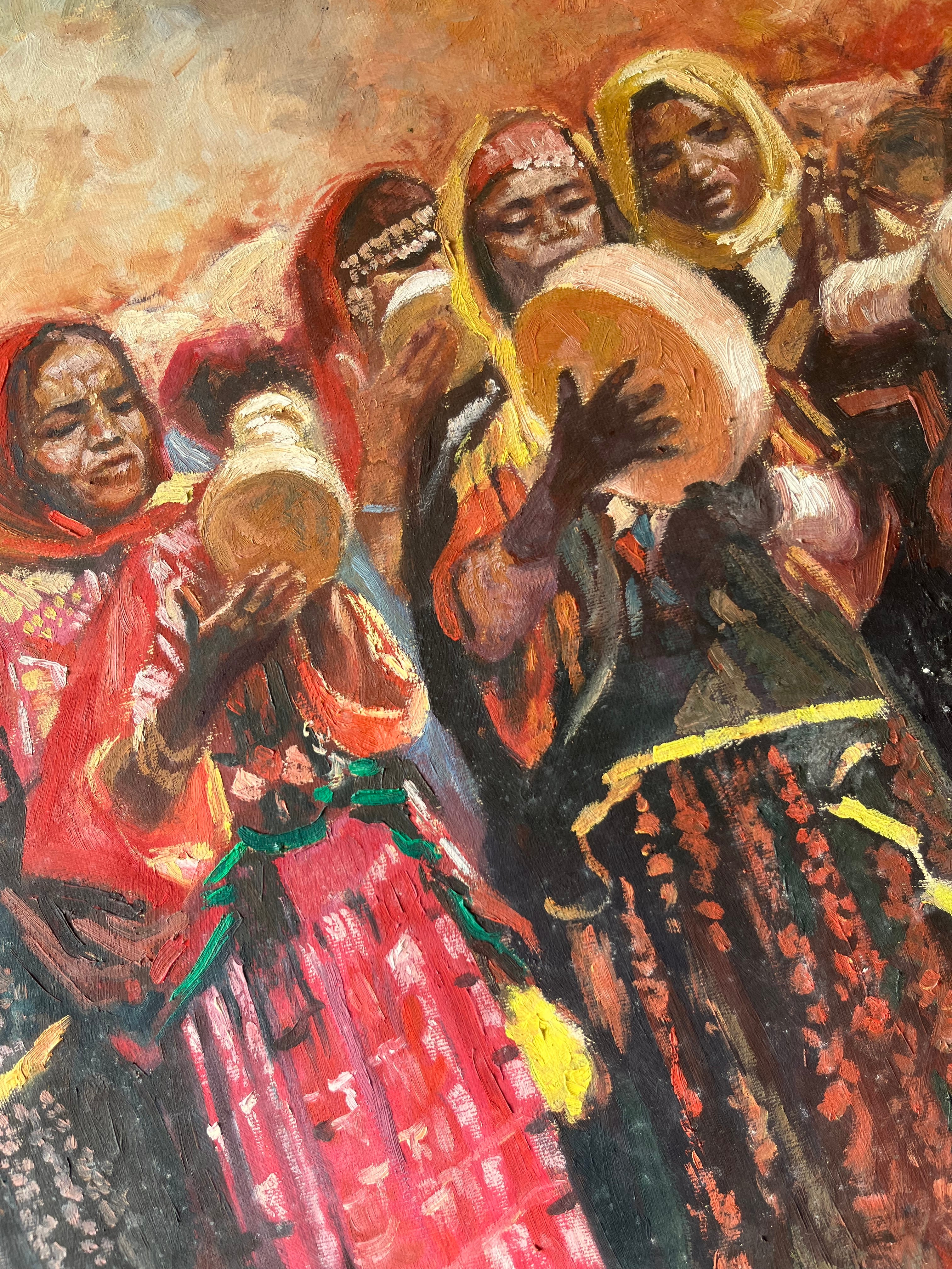 « ZERDA FEMMES TOUAREGS » TALBI ABDELHADI, 80x60cm