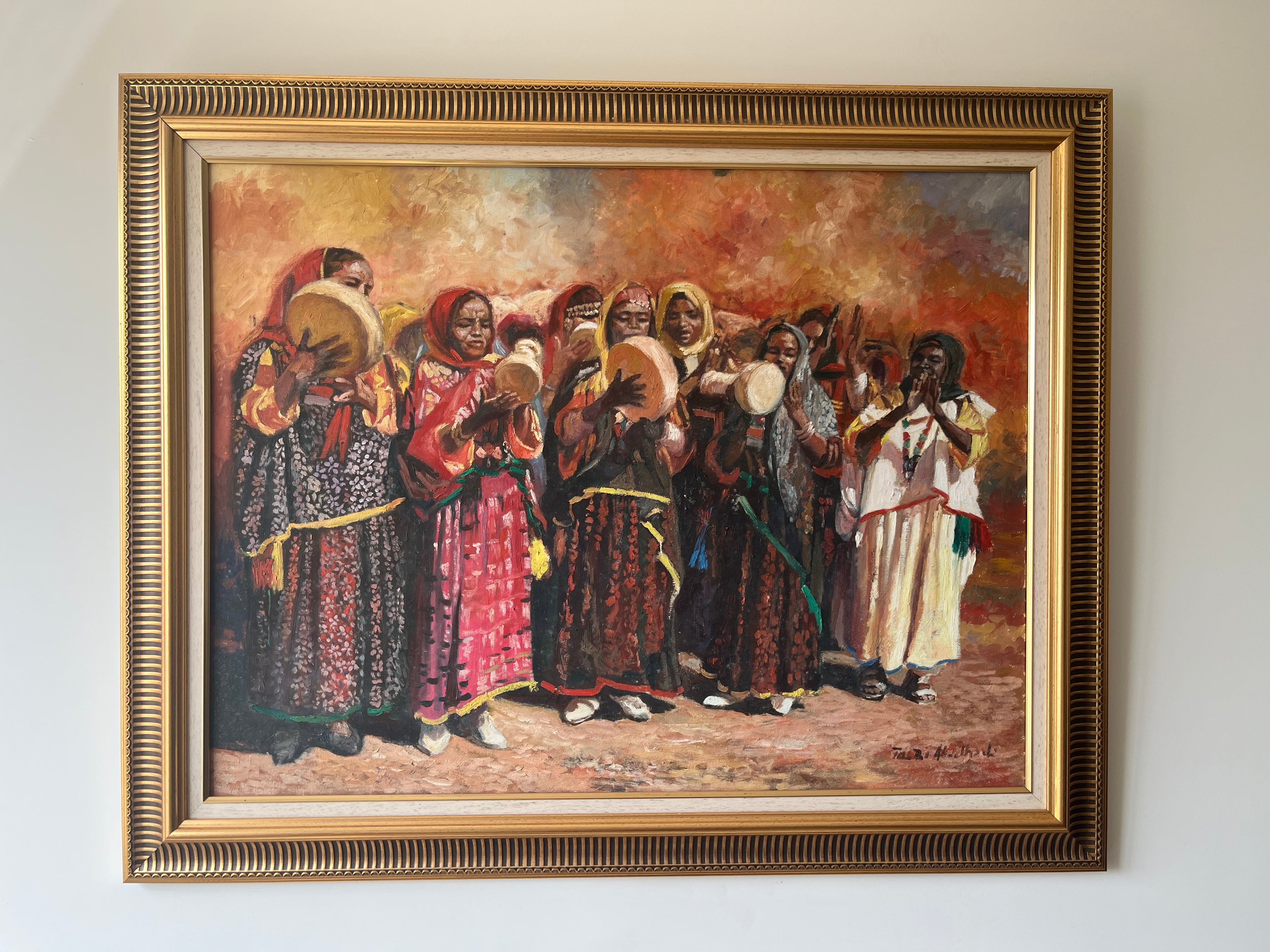 « ZERDA FEMMES TOUAREGS » TALBI ABDELHADI, 80x60cm